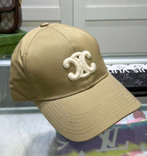 CELINEkhaki Triomphe Embroidered Dad Hat Unisex Luxury Streetwear Casual Basebal picture