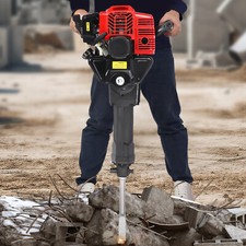 55J Gasoline Powered Demolition Jack Hammer Concrete Breaker w/ 2 Chisel Bits picture