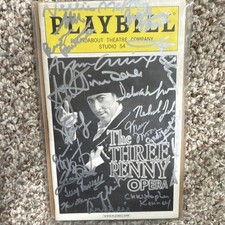 Threepenny Opera Cast Signed Playbill Cyndi Lauper Alan Cumming Jim Dale 2006 picture