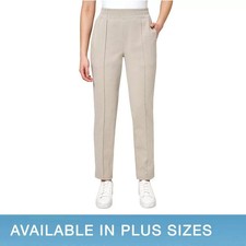 NEW XL Mondetta Ladies Pintuck Straight Leg Pant with Pockets Elastic Waistband picture