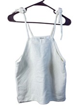 Madewell Tie-Shoulder Tank Top Off White Women's Size Small Style M0073 Cotton picture