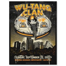 Wu Tang Clan 2022 Austin, Texas Limited Edition 73/100 by Gut42 18 X 24 picture