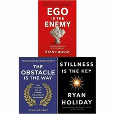 3 Books Set- Ego is Enemy, Obstacle, Stillness Is the Key by Ryan Holiday PB  picture
