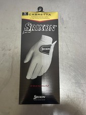 Srixon Mens Cabretta Leather White Golf Glove Premium Left Hand Soft M New picture