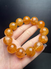 18mm Natural fire quartz Bead Bracelet Reiki Crystal Quartz Healing Decorate 1pc picture