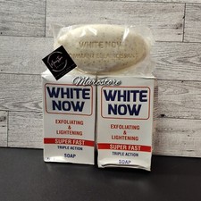 2X WHITE NOW EXFOLIATING/ LIGHTENING SUPER-FAST TRIPLE ACTION SOAP 100% ORIGINAL picture