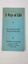 Authentic Original 1st Printing Alcoholics Anonymous A Way Of Life Booklet 1945 picture