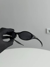 Retro Oakley Eye Jacket 1.0 Gen 2 Polarized Sunglasses Black Frame Black Lenses picture
