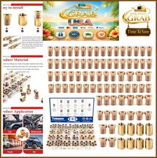 Brake Line Fittings Assortment Kit 102 Pcs 3/16 1/4 Inch Inverted Flare Nuts picture