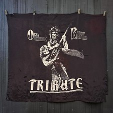 Vintage 1987 Ozzy Osbourne Randy Rhoads Tribute Fabric Poster Tapestry Flag 80s picture