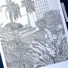 JONAS WOOD ORIGINAL 2018 PRINTS EXHIBITION POSTER  picture