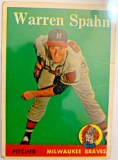 Warren Spahn 1958 Topps  #270 Milwaukee Braves picture