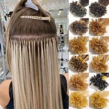 Keratin Fusion Nail U Tip Real Remy Human Hair Extensions 200S Pre Bonded U-Tips picture