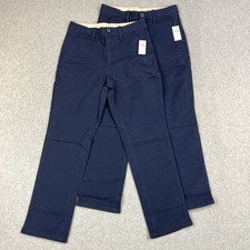 Lot of 2 Gap Kids Chino Pants Slim Youth Size 8 Cotton Uniform picture