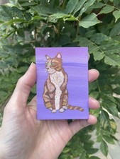 ACEO Original Art Cat Painting by After Lore, ACEO Acrylic Painting, NOT A PRINT picture