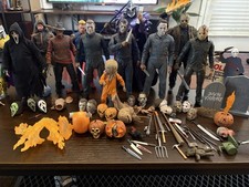 NECA Action Figure Lot Jason Michael Myers Freddy Ghostface Sam + Accessories picture