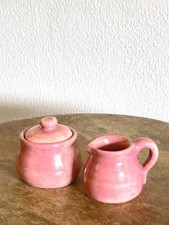 Pisgah Forest Pink Mini Cream & Sugar Bowl - 2.25