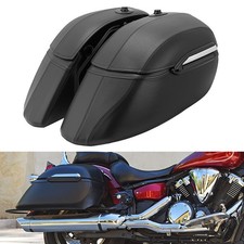 Motorcycle Hard Bags Saddlebags & Heavy Duty Mounting Kit For Yamaha Honda picture