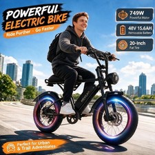 MOVCAN V60 Electric Bike 749W 19.9MPH 48V 15.6Ah Hydraulic Brake Ebike for Adult picture