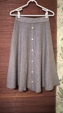 MACY MCCOY Heather Grey Pearl Buttoned Skirt XS/S picture