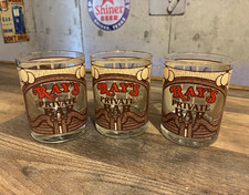 Vintage Ray’s Private Bar Rocks Glasses Set of 3 Retro Home Bar Whiskey Tumblers picture
