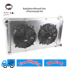 Fits GMC C/K Blazer Jimmy 1967-1972 CC369 3 Row Aluminum AT Radiator+Shroud Fan picture