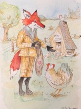 OOAK Origional watercolor painting signed by artist Edith Schmidt picture