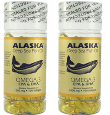 Alaska Deep Sea Fish Oil, Omega 3 DHA/EPA 1000 mg 200 Softgels NEW FAST SHIP USA picture