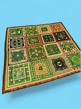 Negotiations? HUGE ANTIQUE 6.5x6.5ft Handmade Cross Stitch 1908 Art Nouveau picture