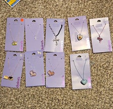 Claire's Women's Multicolor Rhinestone Necklace Mixed Lot, 9 Pieces picture