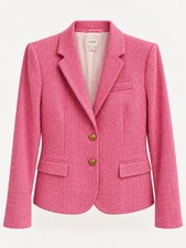 J. Crew Herringbone Blazer Pink 10 EUC picture