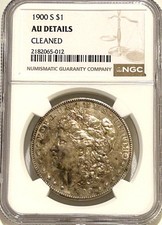 1900 S Morgan Silver Dollar NGC AU Details Tougher Date Morgan picture