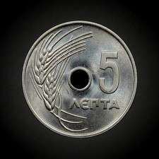 1954 Greece 5 Lepta Coin picture
