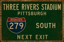 Three Rivers Stadium Pittsburgh Weatherproof Aluminum Sign picture