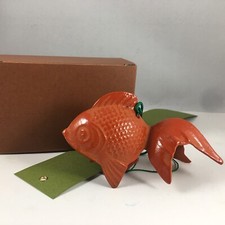 Kotobuki Japanese Wind Chime Bell Iron Orange Goldfish 485-081 Made in Japan picture