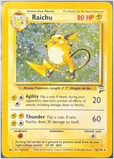Raichu 16/130 Base Set 2 Unlimited Holo Moderately Played picture