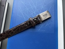 Polo Ralph Lauren Men's Brown Alligator Dress Belt 32 Adjustable 1 1/4