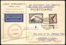 Germany 1929 Japan Graf Zeppelin Round the World Tokyo New York Mi31 Cove 107064 picture