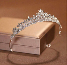 Bridal Wedding Tiara Rhinestone Crystal Crown Hair Accessories Princess Headpiec picture