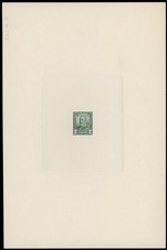 1928 CANADA KING GEORGE V SCROLL DIE PROOF OF 2C IN GREEN, RARE, U.#150P picture