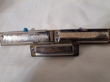 Vintage Hohner Special harmonica lot of 3 -4 inch & 3 inch made in Germany  picture