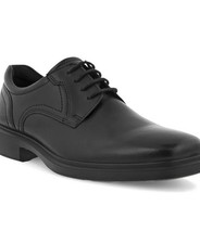 ECCO Helsinki 2.0 Men's Black Plain Derby Oxford Dress Shoes EU 45 US 11-11.5 picture