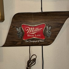 Vintage Miller High Life Wave Beer Sign Light Works Great picture