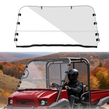 2-In-1 Front Windshield Clear Full /Half Window for Kawasaki Mule 4000 2009-2026 picture