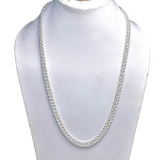 Solid 925 Sterling Silver Cuban Curb Chain Necklace Solid & Heavy Version picture