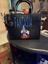 Primark Disney Fantasia Mickey Mouse Small Mini Tote Handbag Black NWT Crossbody picture