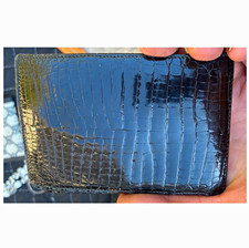 *Rare* Gucci Men's Black Crocodile Bifold Wallet Made in Italy like butter picture