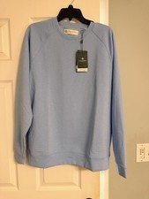 Donald Ross Men's Dornoch Crewneck Pullover Sweatshirt Blue L DR2207-223 picture