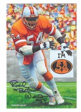 Signed RICHARD WOOD Tampa Bay Buccaneers Custom 4x6 Art card w/COA picture