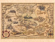 Wizard Of Oz Map Of The Marvelous Land Of Oz Dorothy Glenda Prop/Replica picture